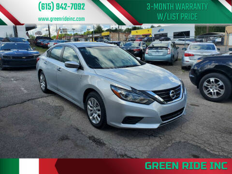 2017 Nissan Altima for sale at Green Ride Inc in Nashville TN