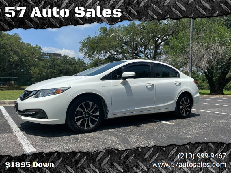 2015 Honda Civic for sale at 57 Auto Sales in San Antonio TX