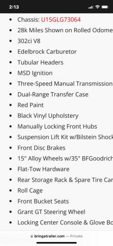 1970 FORD BRONCO 302 V8