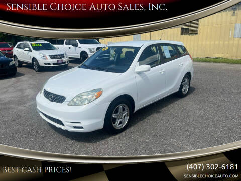 2003 Toyota Matrix for sale at Sensible Choice Auto Sales, Inc. in Longwood FL