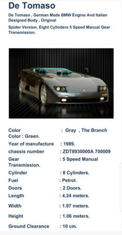 1995 De Tomaso GuarÃ  Spider