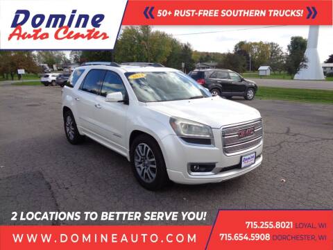 2014 GMC Acadia for sale at Domine Auto Center in Loyal WI