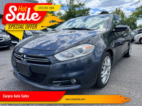 2013 Dodge Dart for sale at Carpro Auto Sales in Chesapeake VA