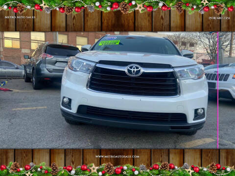 2015 Toyota Highlander for sale at Metro Auto Sales in Lawrence MA