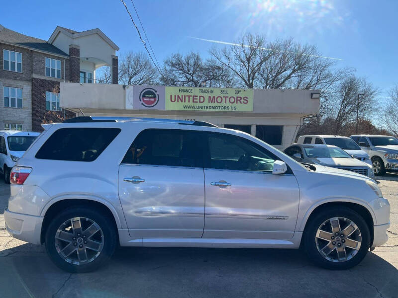 2012 GMC Acadia for sale at UNITED MOTORS in Mckinney TX