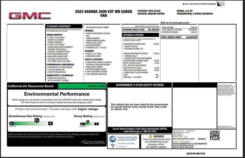 2023 GMC Savana 3500