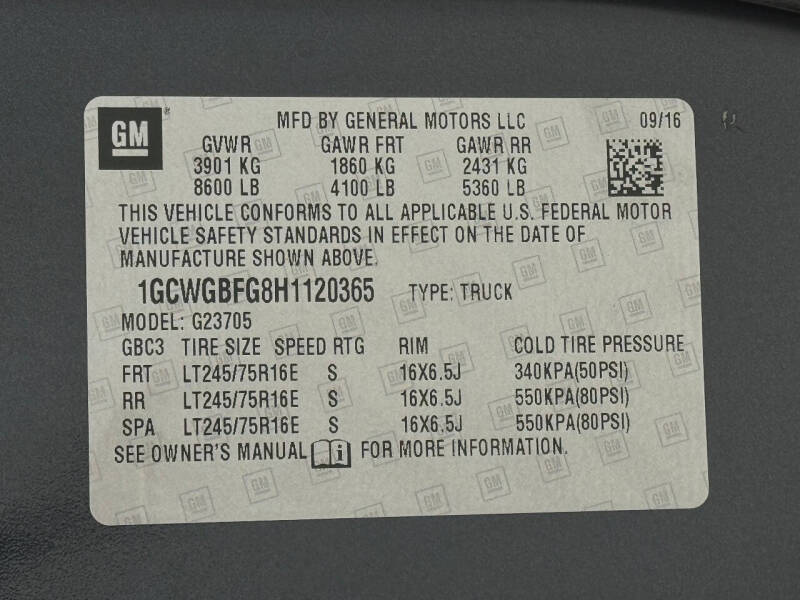 2017 Chevrolet Express 2500