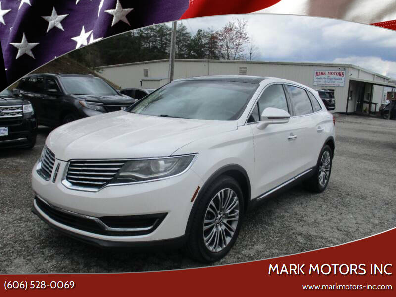 2016 Lincoln MKX for sale at Mark Motors Inc in Gray KY
