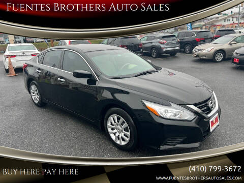 2016 Nissan Altima for sale at Fuentes Brothers Auto Sales in Jessup MD