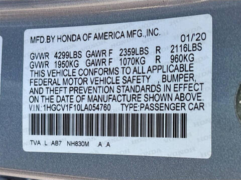 2020 Honda Accord LX