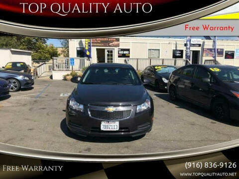 2014 Chevrolet Cruze for sale at TOP QUALITY AUTO in Rancho Cordova CA