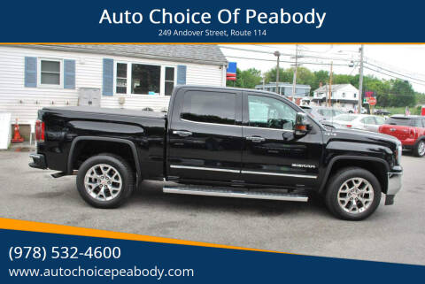 2016 GMC Sierra 1500 for sale at Auto Choice Of Peabody in Peabody MA