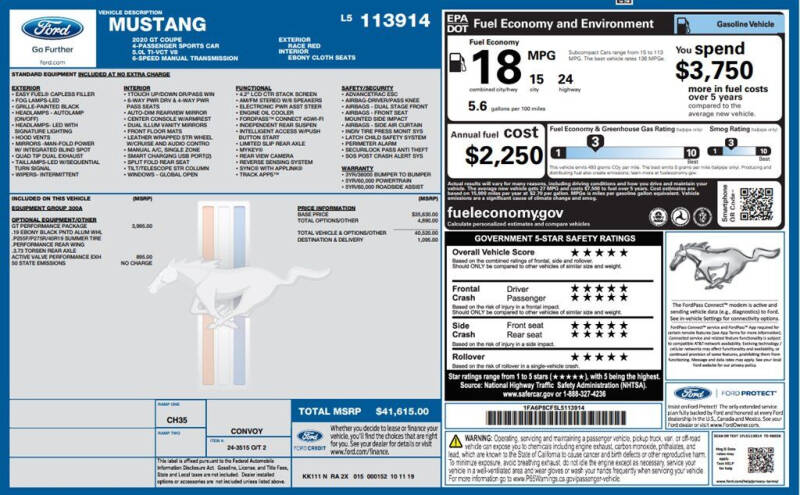 2020 Ford Mustang GT Premium