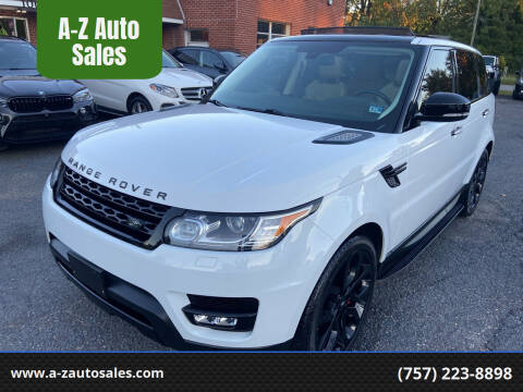 2014 Land Rover Range Rover Sport for sale at A-Z Auto Sales in Newport News VA