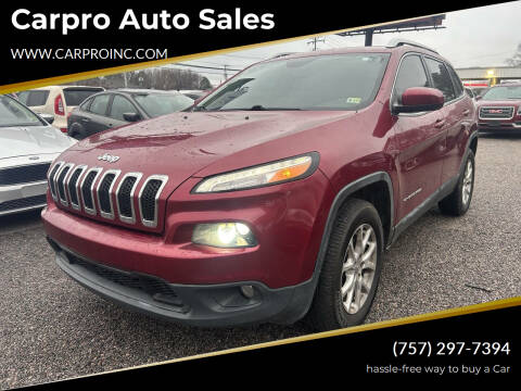 2017 Jeep Cherokee for sale at Carpro Auto Sales in Chesapeake VA
