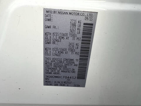 2015 Nissan Pathfinder Platinum