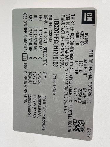 2017 Chevrolet Express 3500