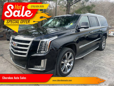 2015 Cadillac Escalade ESV for sale at Cherokee Auto Sales in Acworth GA