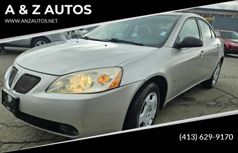 2008 Pontiac G6 for sale at A & Z AUTOS in Westfield MA