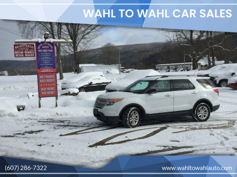 2014 Ford Explorer for sale at Wahl to Wahl Car Sales in Cooperstown NY