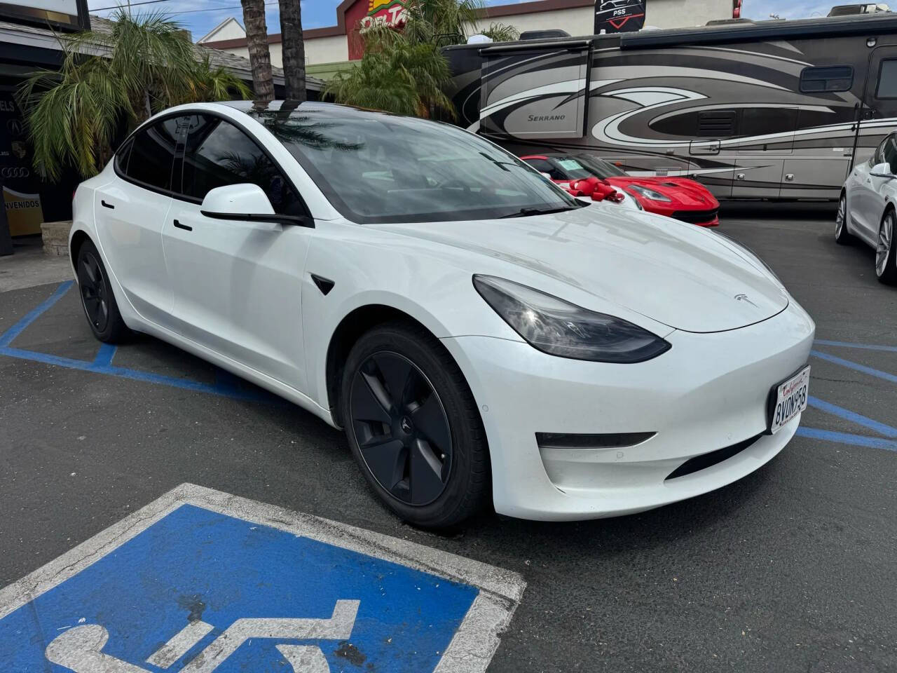White 2021 Tesla Model 3 Long Range AWD Long Range 4dr Sedan 1