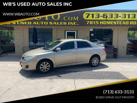 2009 Toyota Corolla for sale at WB'S USED AUTO SALES INC in Houston TX