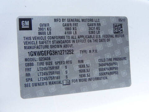 2017 Chevrolet Express LS 2500