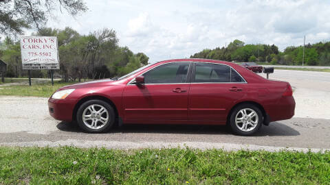 2007 Honda Accord for sale at Corkys Cars Inc in Augusta KS