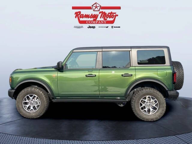 Used 2022 Ford Bronco 4-Door Badlands with VIN 1FMEE5DHXNLB75555 for sale in Harrison, AR