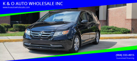 2014 Honda Odyssey for sale at K & O AUTO WHOLESALE INC in Jacksonville FL