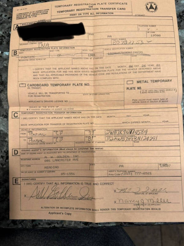 1981 Pontiac Firebird Trans Am