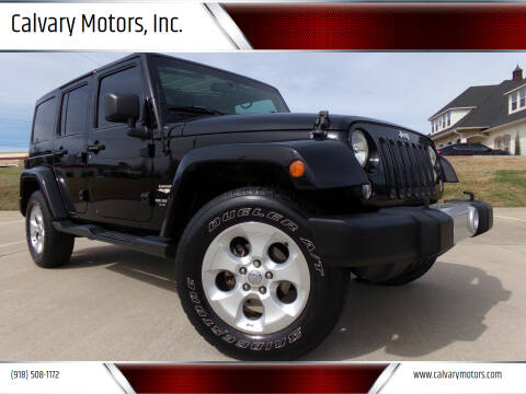 2014 Jeep Wrangler Unlimited for sale at Calvary Motors, Inc. in Bixby OK