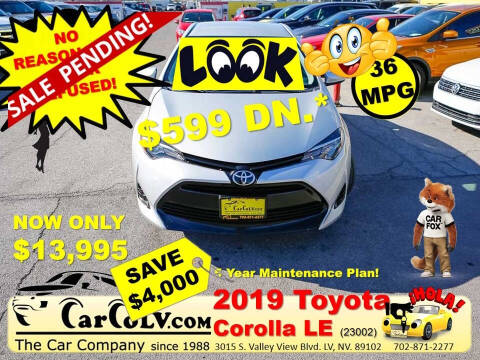 2019 Toyota Corolla for sale at The Car Company - $599 down in Las Vegas NV