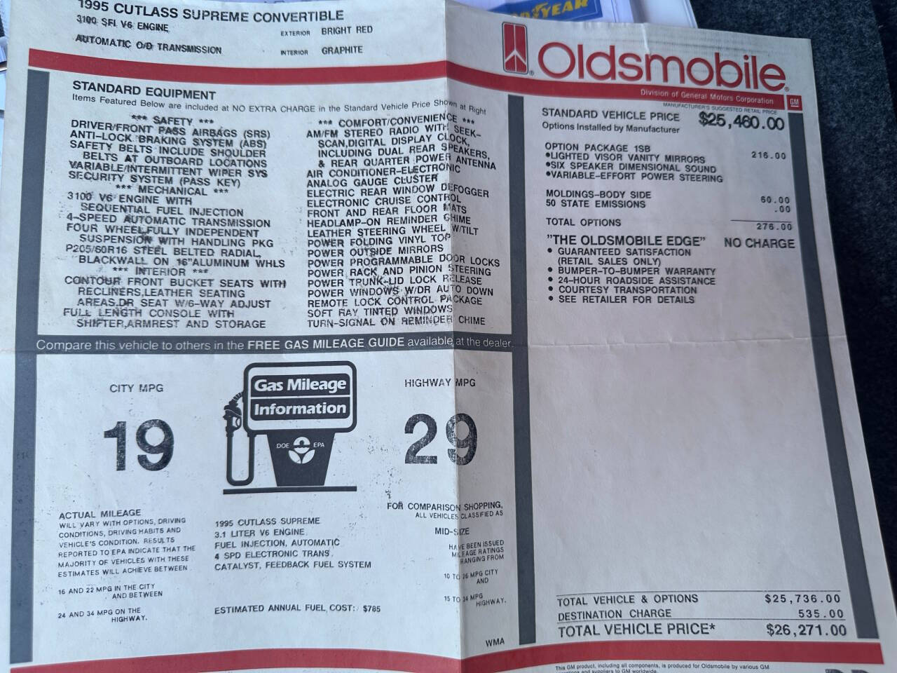 1995 Oldsmobile Cutlass Supreme 47