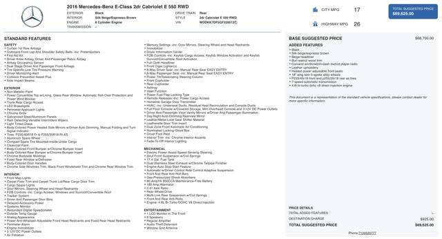 2016 Mercedes-Benz E-Class E 550