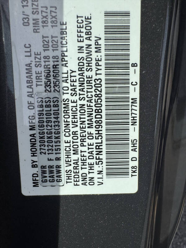 2013 Honda Odyssey Touring
