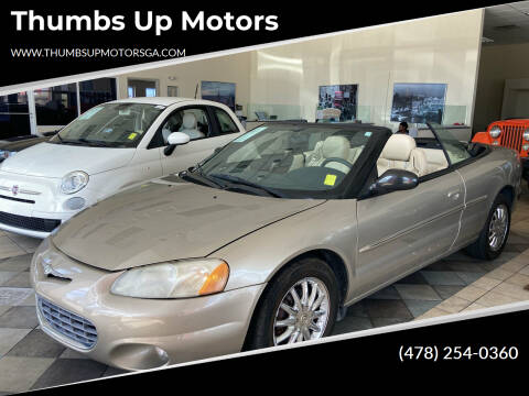 2002 Chrysler Sebring for sale at Thumbs Up Motors in Warner Robins GA