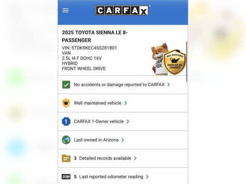 2025 Toyota Sienna LE 8-Passenger