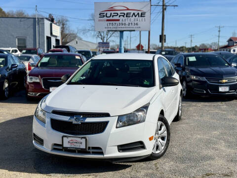 2014 Chevrolet Cruze for sale at Supreme Auto Sales in Chesapeake VA
