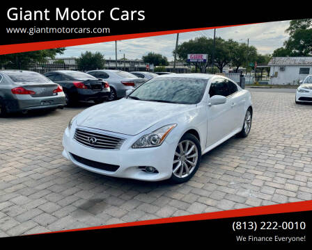 2012 Infiniti G37 Coupe for sale at Giant Motor Cars in Tampa FL