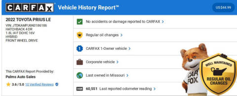 2022 Toyota Prius LE