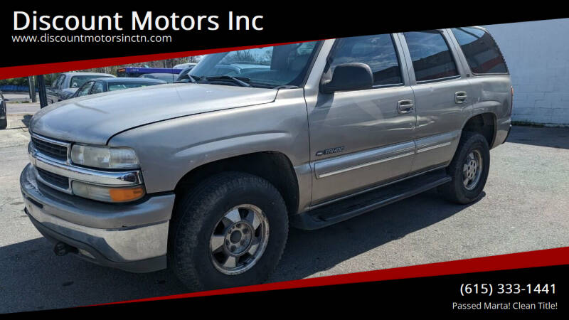 2001 Chevrolet Tahoe for sale at Discount Motors Inc in Nashville TN
