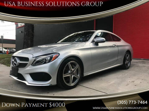 2018 Mercedes-Benz C-Class for sale at USA BUSINESS SOLUTIONS GROUP in Davie FL
