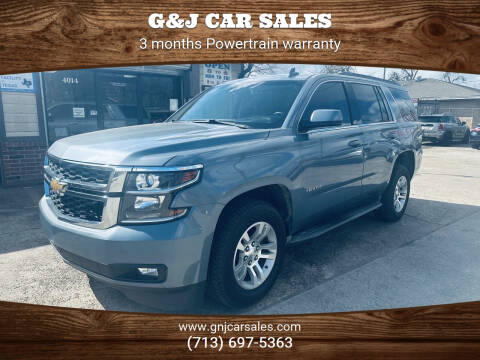 2016 Chevrolet Tahoe for sale at G&J Car Sales in Houston TX