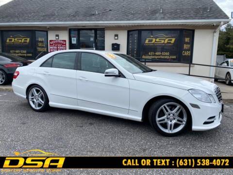 2013 Mercedes-Benz E-Class for sale at DSA Motor Sports Corp in Commack NY