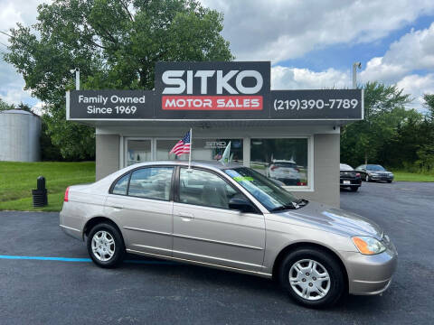 2002 Honda Civic for sale at SITKO MOTOR SALES INC in Cedar Lake IN