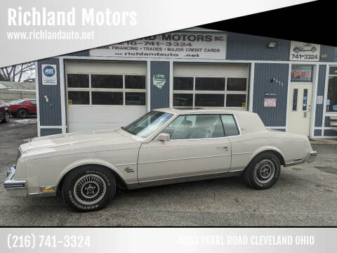 1984 Buick Riviera for sale at Richland Motors in Cleveland OH