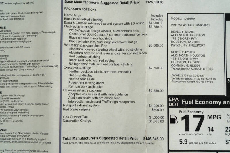 2024 Audi RS 6 Avant 4.0T quattro Avant performance