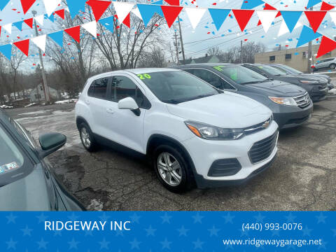 2020 Chevrolet Trax for sale at RIDGEWAY INC in Ashtabula OH
