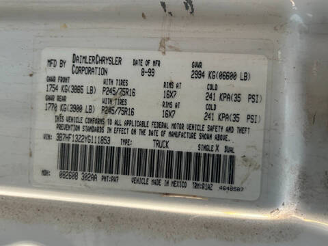 2000 Dodge Ram 1500 SLT